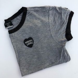 FINAL PRICE nobody cares patch shirt